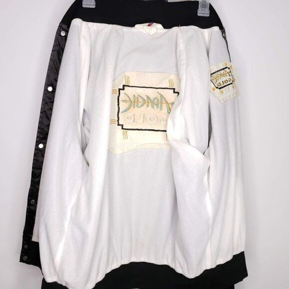 Apache Gold Hotel Casino Satin Bomber Jacket Vintage 80s Native American - Picture 4 of 5